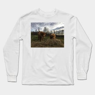 Scottish Highland Cattle Cow and Calf 1575 Long Sleeve T-Shirt